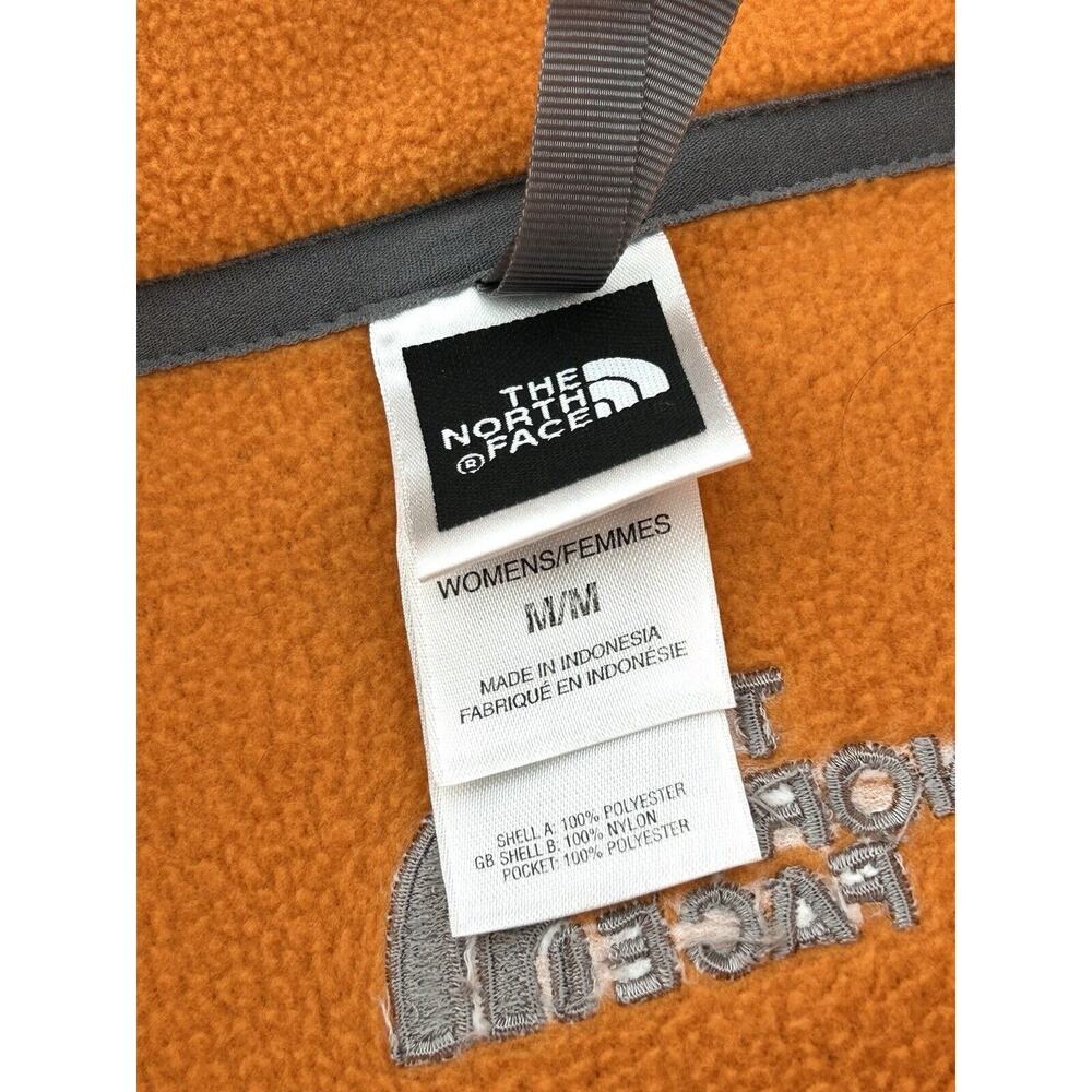 The North Face Womens Size M Fleece Jacket Orange & Gray Full Zip Midlayer - Picture 7 of 8
